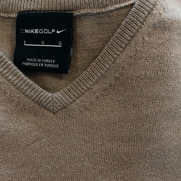 Nike Light Brown V-Neck Jumper - Picture 2 of 3
